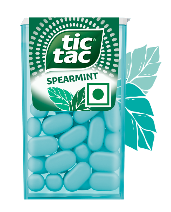 Tic Tac® Spearmint flavour Pack which is intense mint from Tic Tac® in every refreshing pill of Tic Tac® Spearmint. 