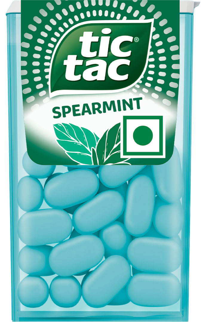 Tic Tac® Spearmint flavour Pack which is intense mint from Tic Tac® in every refreshing pill of Tic Tac® Spearmint. 